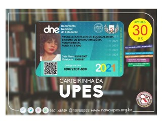 CARTEIRA NACIONAL DE ESTUDANTES 2021 COM QR CODE Santarem PA Servicos especializados no [***] 