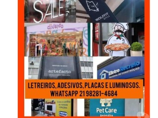 Adesivos, Letreiros & Placas. Vargem Grande, Rio de Janeiro - Serviços especializados 